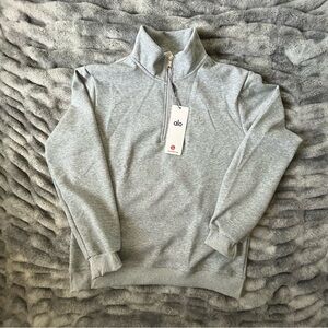 Alo Yoga Grey Quarter Zip Pullover – Size S 🤍 (NWT)